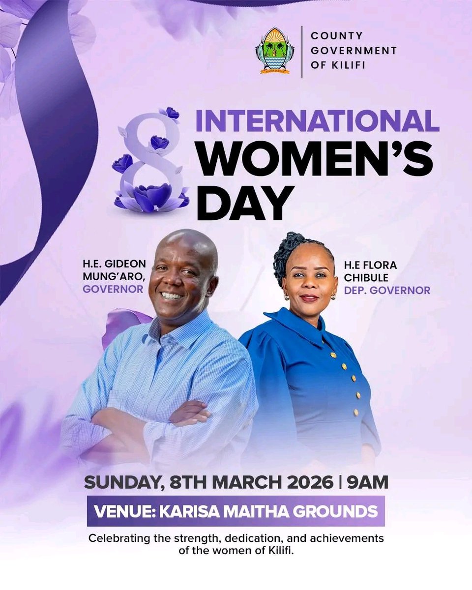 MizzeLil's tweet photo. "Empowering women, empowering our community! 🌟 Let’s meet at Karisa Maitha Ground, Kilifi to celebrate the strength, resilience, and brilliance of our women. Happy International Women’s Day! 💖💪 #IWD2026 #KilifiWomen #KilifiCounty #WomenEmpowerment" https://t.co/89AhGCUUpt
