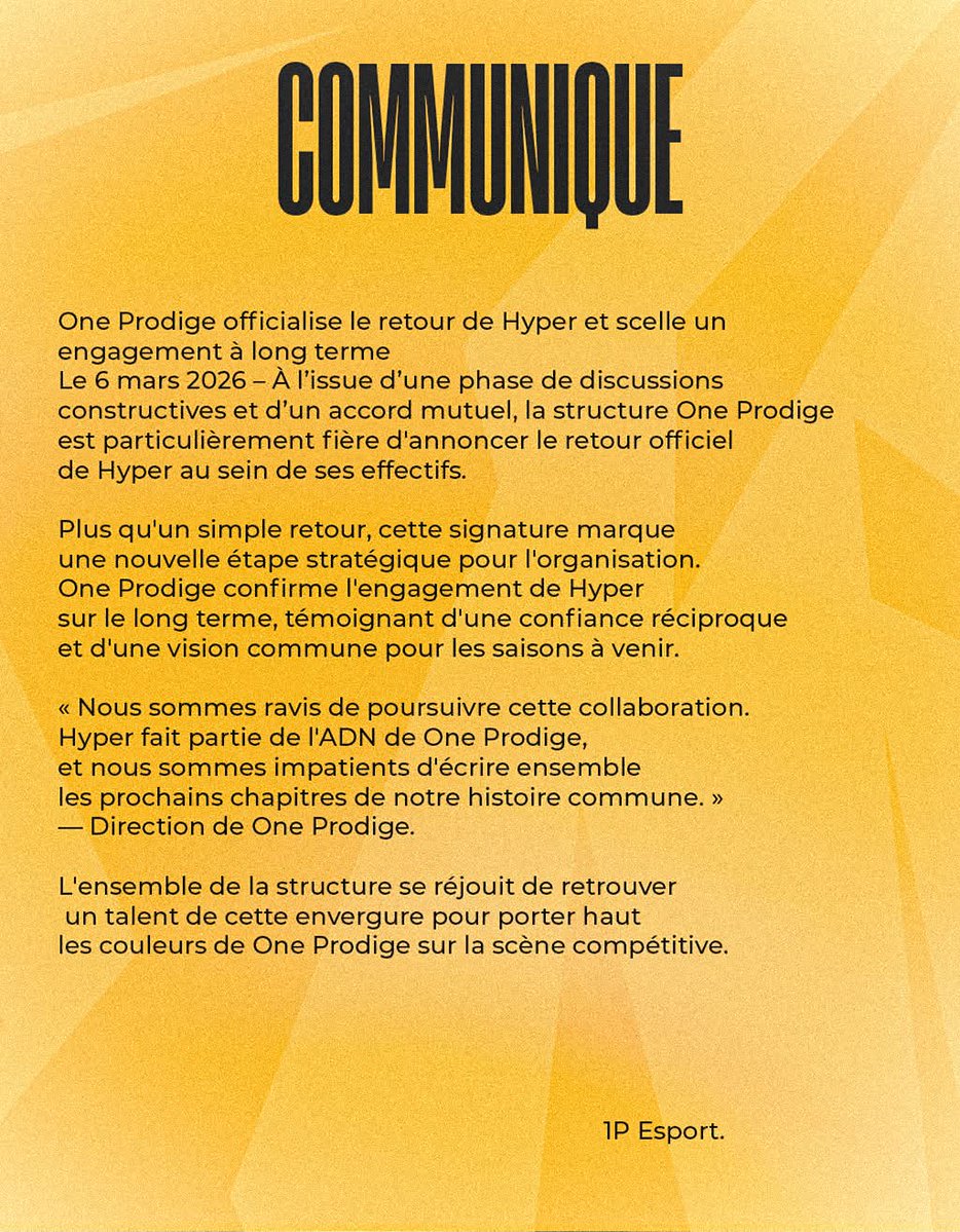 1P Esport tweet media