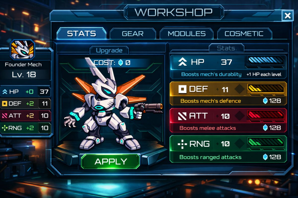 TukiBtc's tweet photo. I’ve spent the last few days collecting data while playing @AveForge trying to build a table of how much damage 01 Sparkle deals depending on the skill it hits you with.

The result?

I gave up.

There are no clear patterns. No color preference and no consistent linear damage scaling.

However, I did notice something interesting.

In each individual battle there seems to be one ability that hits harder than the others, and Sparkle tends to abuse that one more often.

So the real edge might be identifying that variation early and adapting during the fight, assigning a higher % to the skill that counters it.

For now I’m still starting fights with a randomizer to play GTO, and then deviating if I detect one of these patterns.

Currently level 18 and we finally forged our first item.

Anyone discovered other tricks I might be missing?

All eyes on the comments 👀