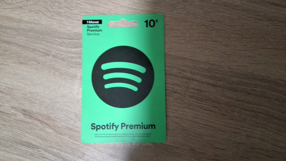 RobloxianVelvet's tweet photo. Guys, I have a #spotify card (#Germany)...and I can't use them from my location (works only on germany)...so am giving it... https://t.co/bJsrbUCbo8