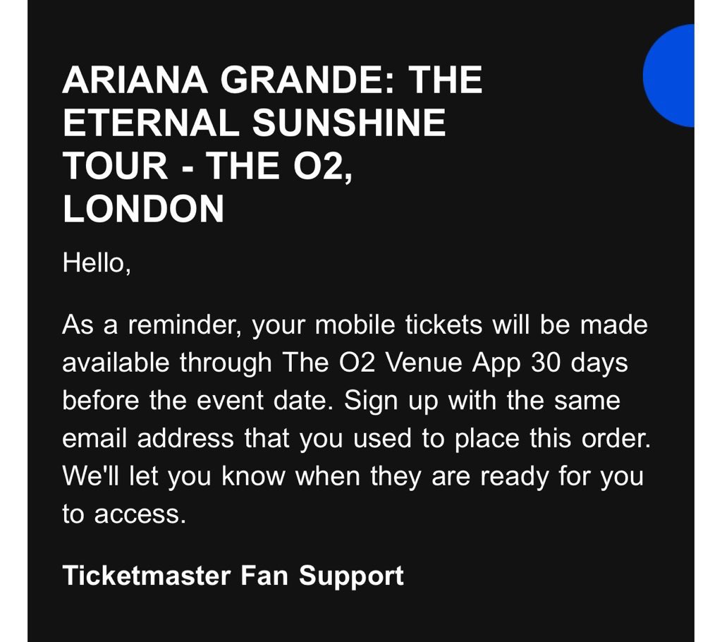 Ticketmaster are now saying tickets will be available in the app 30 days before…. I WANT MY TICKETS