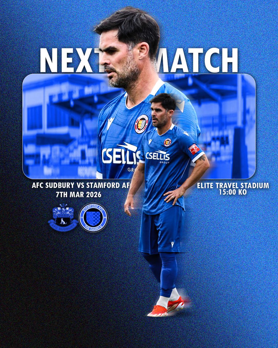 𝐓𝐎𝐌𝐎𝐑𝐑𝐎𝐖

The Daniels are back on the road, away to fellow relegation battlers AFC Sudbury.

Safe Travels to any Dannies making the trip to Suffolk to get behind the lads.

Elite Travel Stadium - 15.00

#BackTheDannies