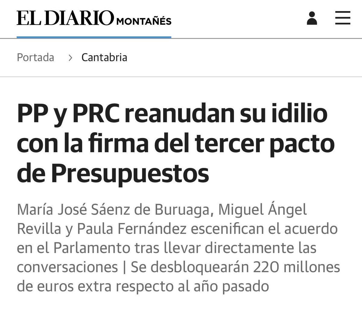 El <a href="/PSOECantabria/">PSOE Cantabria</a> somos la única oposición y, en 2027, la única alternativa al peor gobierno de la historia de #Cantabria.

Este acuerdo es un nuevo cheque en blanco para que el PP haga lo único que ha hecho en tres años: desmantelar, deteriorar y recortar los servicios públicos.