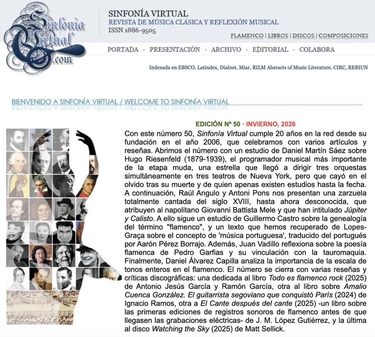 Sinfonía Virtual. Revista de Música tweet media