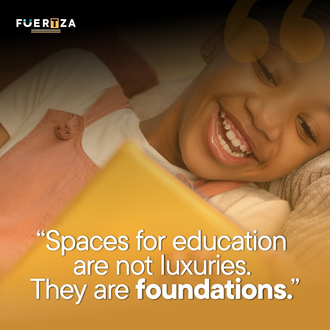 FuertzaLBG's tweet photo. Spaces for education are not luxuries. They are foundations.Our goal is to build these foundations in 10 schools on the Northern belt in 2026! https://t.co/0gQ3q0xkLL