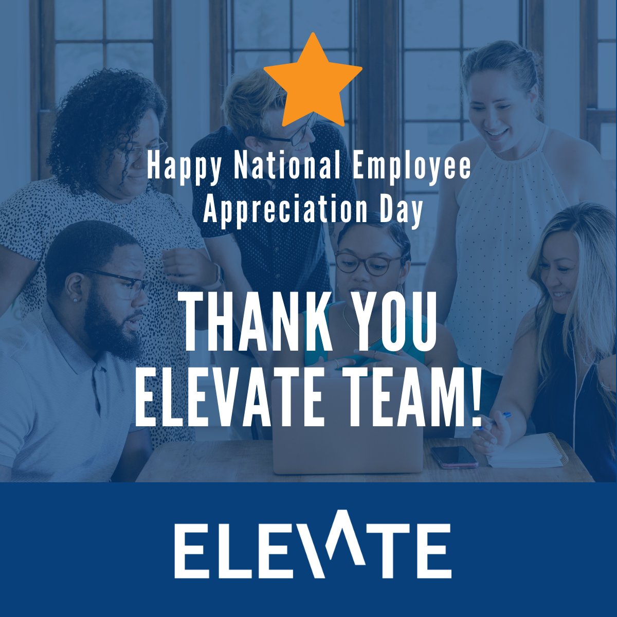 elevatesaas's tweet photo. Today, on #NationalEmployeeAppreciationDay, we want to recognize and thank the incredible team at @elevatesaas. Your commitment, expertise, and drive are what power our success. Thank you for everything you do today and every day. #Teamwork #Gratitude #ElevateSaaS https://t.co/DGJfLKFYIM