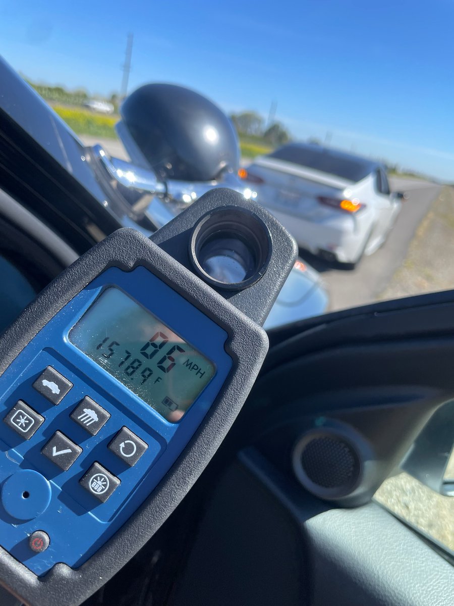 Exceeding the 65 MPH speed limit and having a 5 yrs old in the back seat with no car seat.  California law requires children under 9 yrs old or 4'9" to be secured in a car seat or a booster seat. Seatbelts save lives and must be used properly.  Slow down and buckle up!