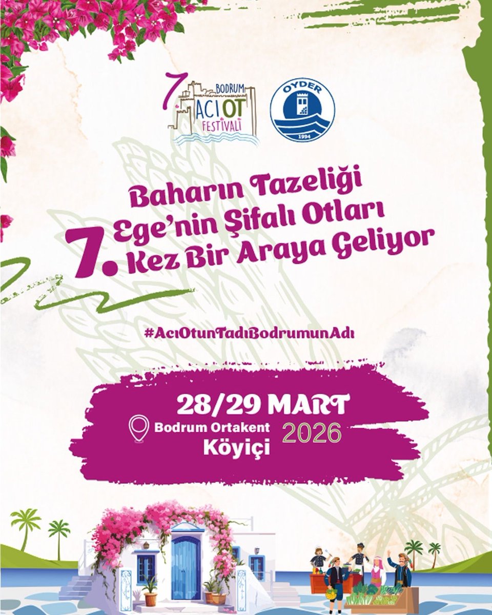 festtrcom's tweet photo. Bodrum’u şifayla buluşturan festival 7. Acı Ot Festivali, 28-29 Mart’ta Ortakent Köyiçi’nde lezzet severleri bekliyor! https://t.co/qiB63J4SbK