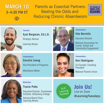 tracieinspires's tweet photo. Nearly 1 in 4 students remains chronically absent. Join me Tuesday to see how some schools are beating the odds. #TheEngagementAdvantage
https://t.co/D869y0dd33

@bealearninghero @TNTP @karen_mapp @readingby3rd @NAFSCE @attendanceworks @NationalParents @eigbc @gettysburg https://t.co/BQ2fhTQ5yH