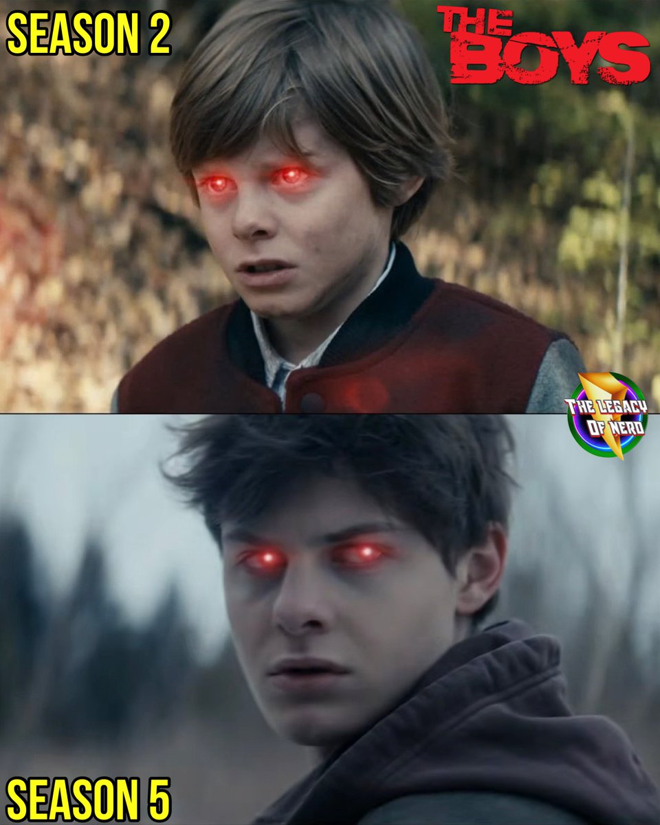 thelegacyofnerd's tweet photo. Ryan Butcher, The Son Of Homelander: Then &amp; Now

Cameron Crovetti as Ryan Butcher on ‘The Boys’ https://t.co/yunnYolifa