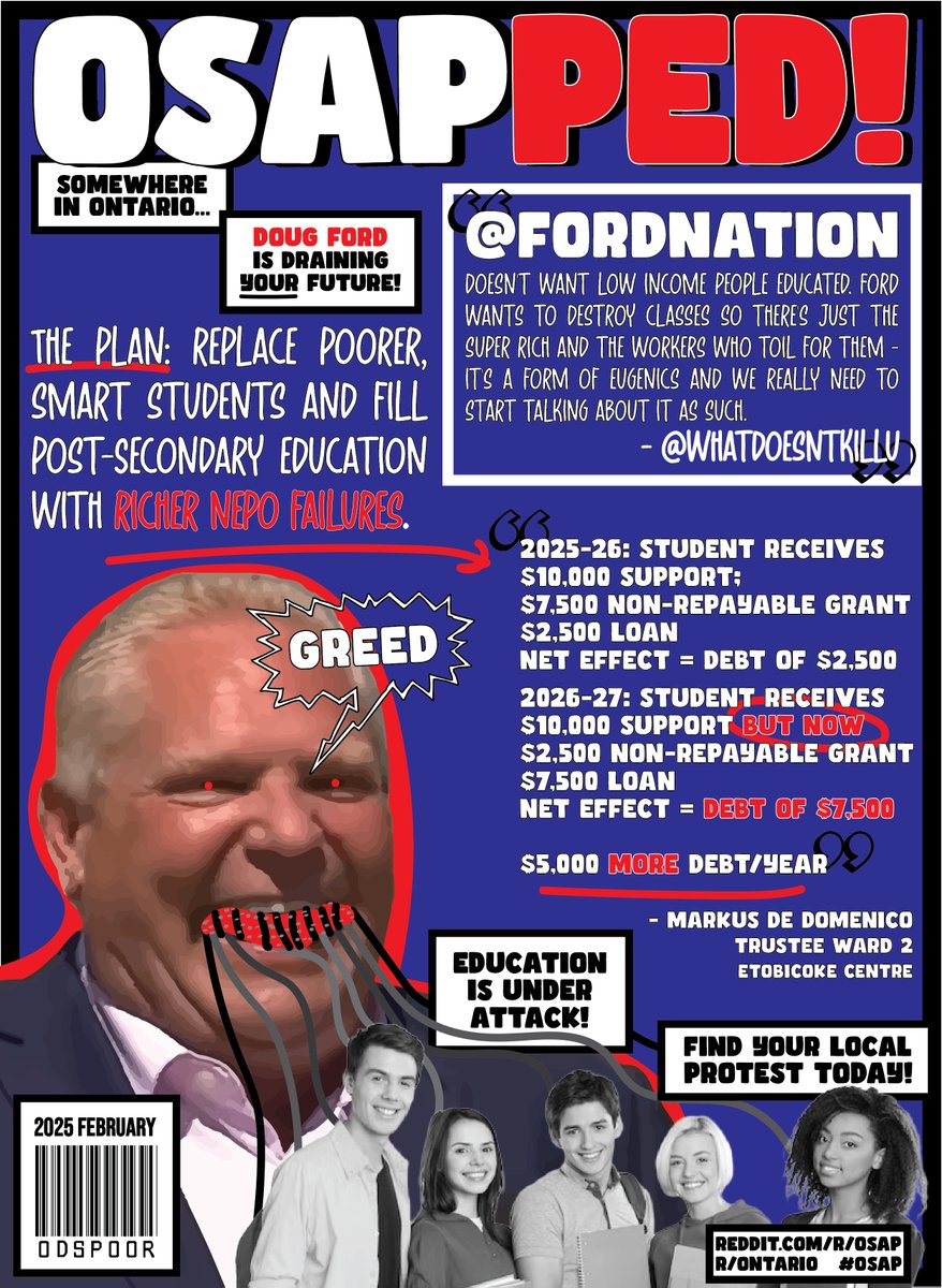 ODSPoor's tweet photo. Sign the Recall Petition aginst #DougFord
Contact #EdithDumont the king's rep and ask for Parliament to be dissolved.
Prepare a province wide strike of all services, refuse any Conservatives business.
This is us versus IDU NAZIS. Doug Ford is a social serial killer nazi with ties to Cam Guthrie, Donald Trump, and Stephen Harper.
They will take everything from you, even your last breath, fight back now or dig your own graves, #Ontario.