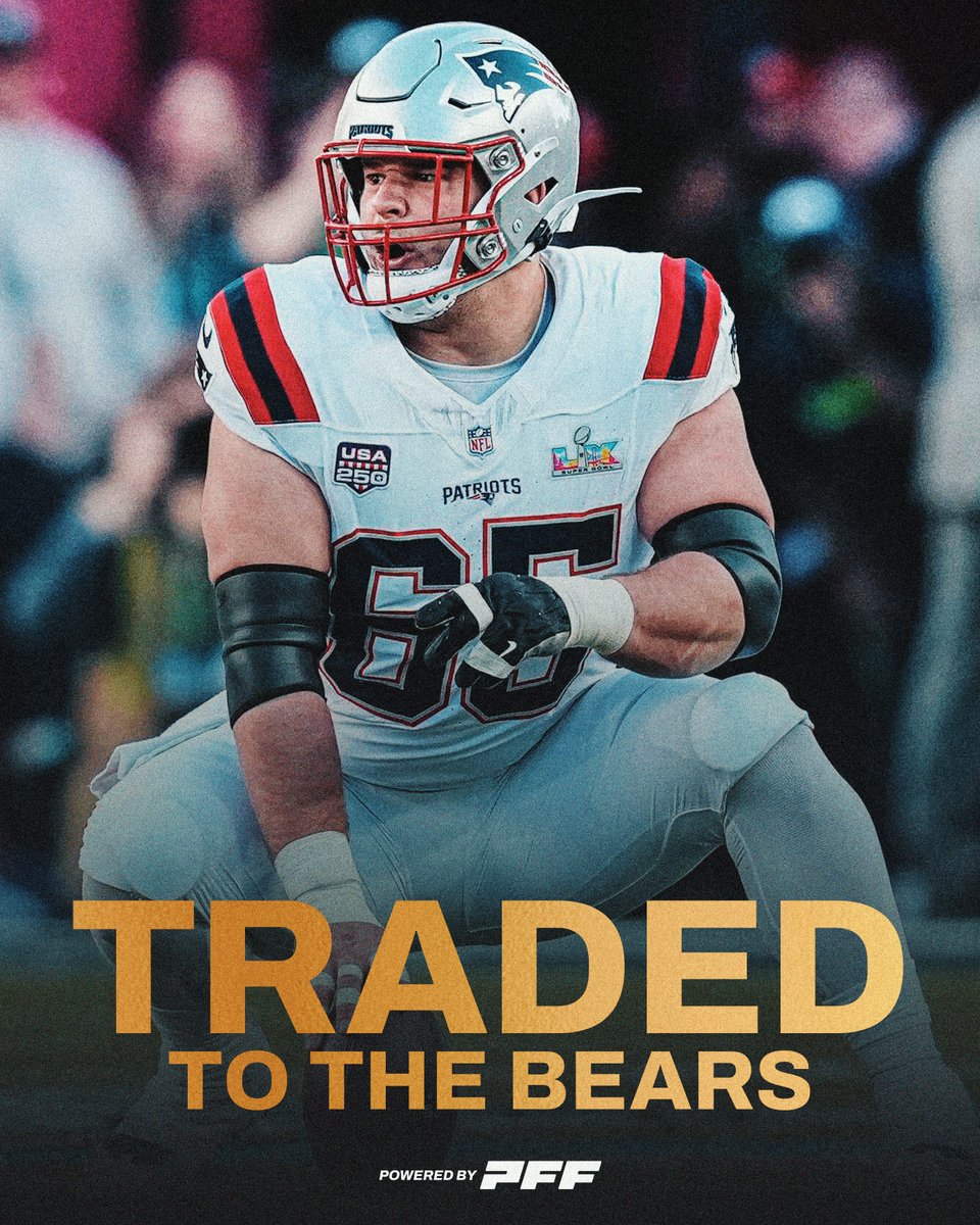 Garrett Bradbury, your newest Chicago Bears starting center 🐻

🛡️ 642 pass blocking-snaps in 2025
🛡️ 0 sacks allowed