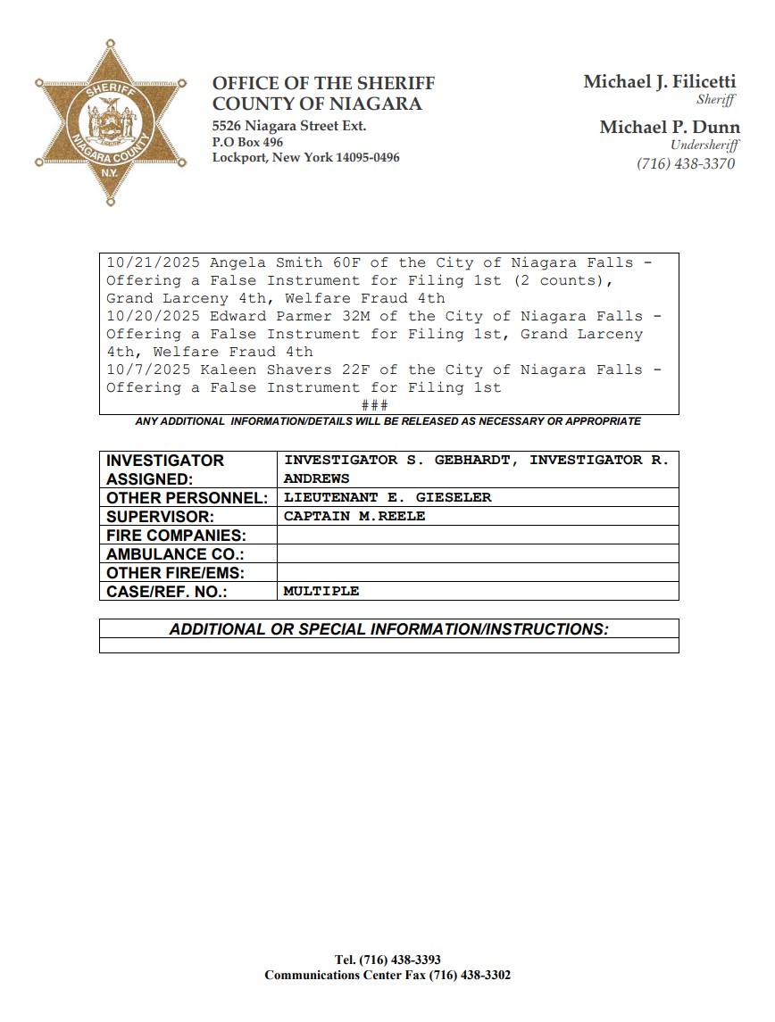 Niagara Sheriff tweet media