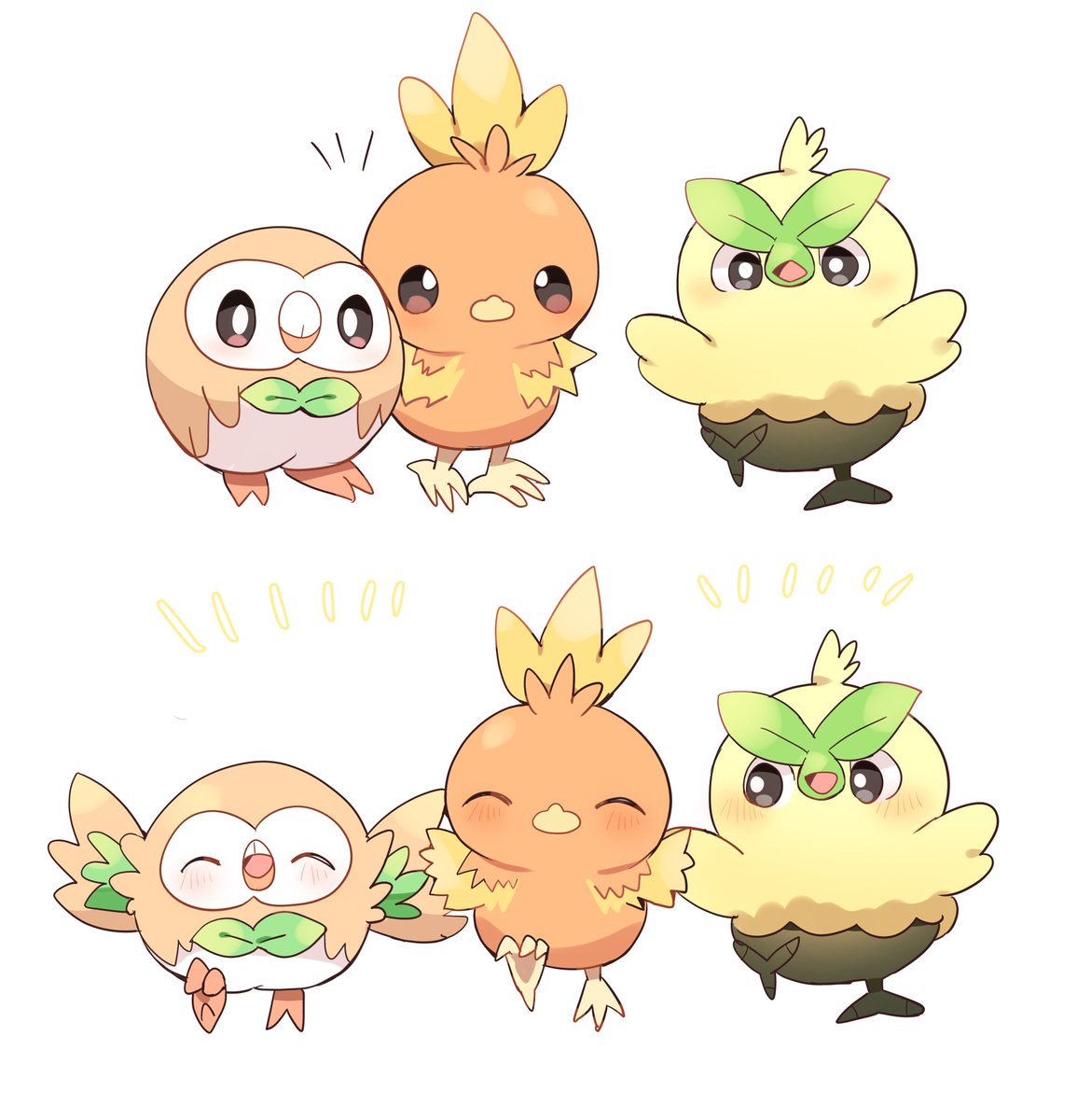 お揃いのポーズ🐤