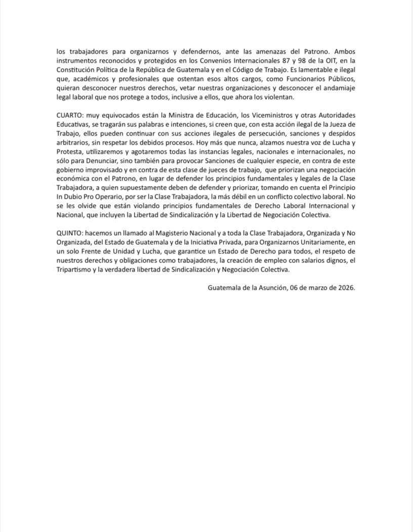 EL MINISTERIO DE LAS OCURRENCIAS, O SEA, EL ACTUAL MINISTERIO DE EDUCACIÓN: NO SABE DE EDUCACIÓN, NO SABE DE ADMINISTRACIÓN Y AHORA EVIDENCIA QUE NO SABE DE LEGISLACIÓN

steg-nacional.blogspot.com/2026/03/comuni…

¡Basta de Mentiras Giracca!
#SoyMaestroSoySTEG