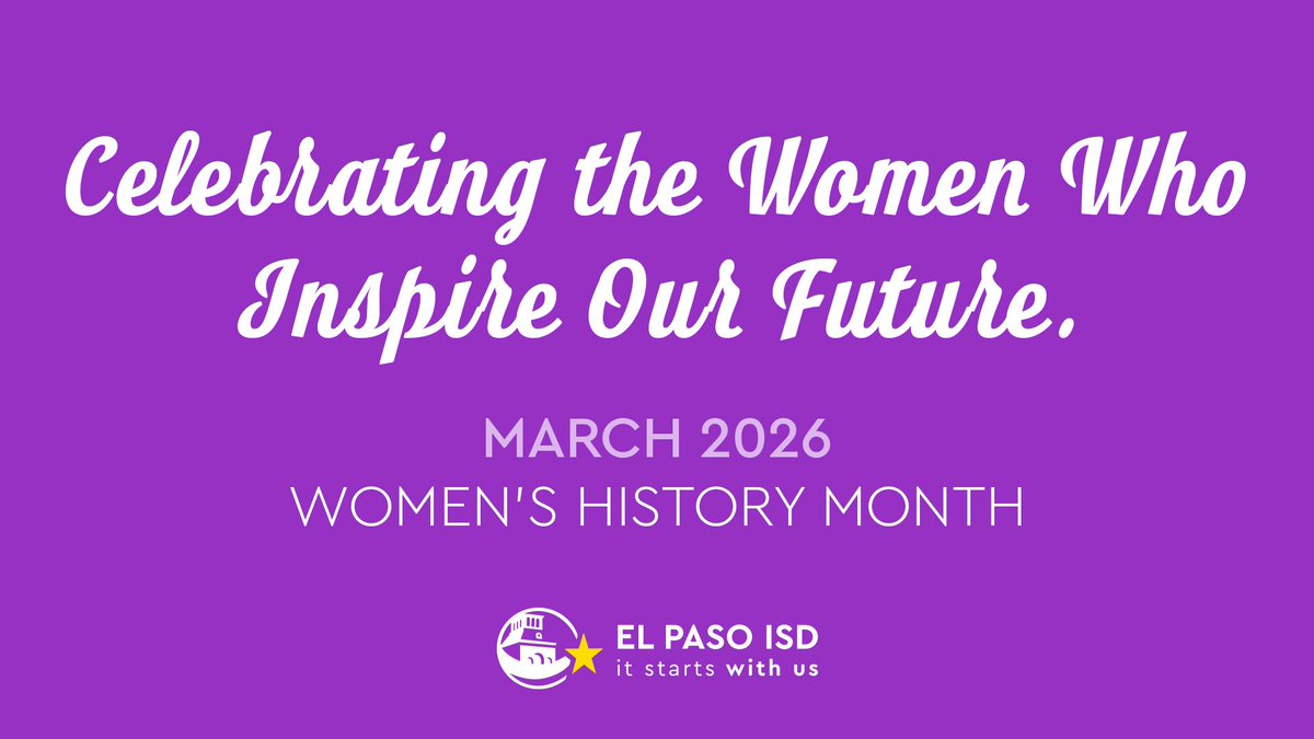 ELPASO_ISD's tweet photo. El Paso ISD proudly celebrates Women's History Month and the incredible women who have shaped our past, lead our present, and inspire our future. 🌟

We honor their achievements and the lasting impact they make in our schools, communities, and world. 🌎❤️

#ItStartsWithUs #EPISD https://t.co/hHckITobkg