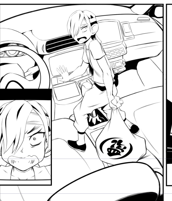 朝酒)これでも結構簡略化してるんだけど車(ミニパト)のコクピットはあんまり描きたくないw 