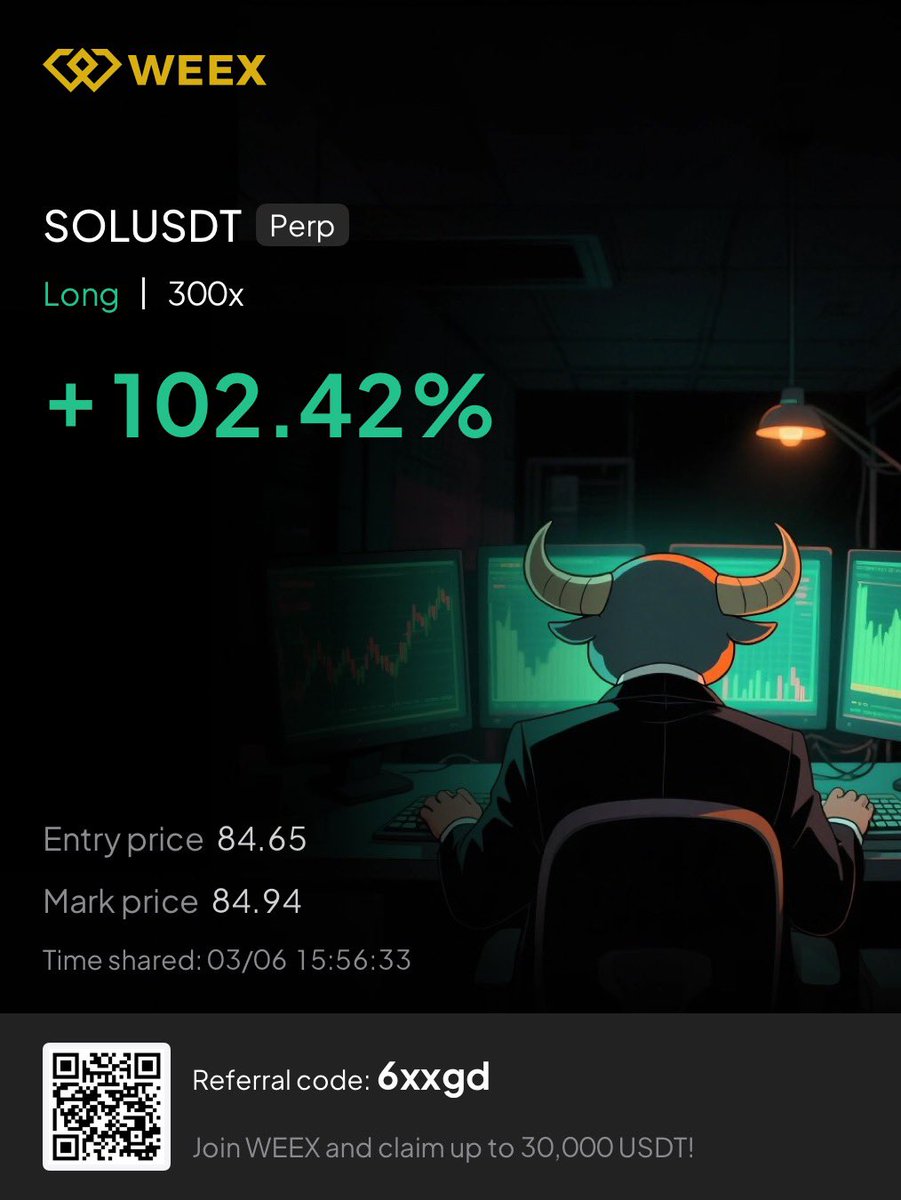 bigmikecryptos's tweet photo. 102.42% on SOL in one trade 🚀📈

Longed $SOL at 84.65 using 300x leverage and the momentum delivered.