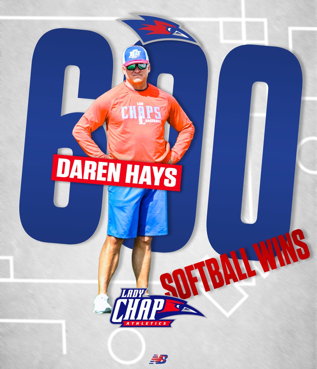 LCUSoftball's tweet photo. CONGRATS COACH HAYS 🥎💪

Head Coach Daren Hays became the 25th active head coach in Division II softball to claim 600 WINS, as LCU had a doubleheader sweep at St. Edward's.He is currently with a 72.4% win percentage (600-228), which is 11th among active DII coaches... https://t.co/beWjD3icSC