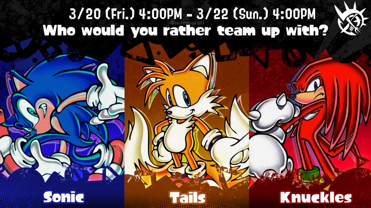 maomarulii's tweet image. #SonicTheHedgehog X #Splatoon3
Who would you rather team up with? Sonic, Tails or Knuckles? 
This crossover fest is happening in my Discord server in two weeks! If you’d like to play with us you can find the link in my profile and RUN !!! 🦔 to join us! 
#Splatfest