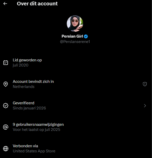 Tell me you are IRGC related without telling me you are IRGC related.. Account registered in NL (proxy), USA App Store while being 'live' in Iran... went premium on JAN 2026 AHAHAHHAHAHAHHAHAHAHAHAHA 

Is geen kaassouflé met pindasaus hé