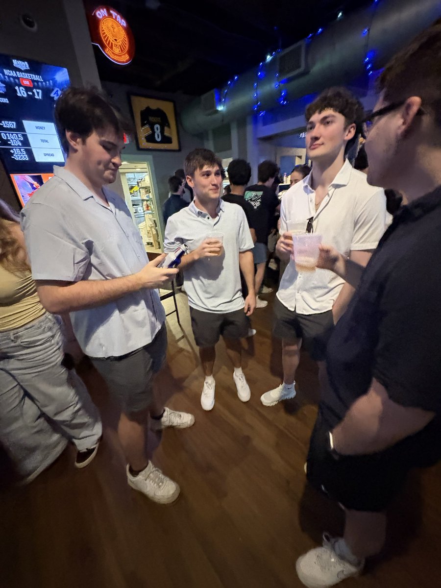 badgersbigday's tweet photo. “Yo what if we all wore lulu shorts and a button up. That would be so tough.” #bouse https://t.co/iKvxvexkk1