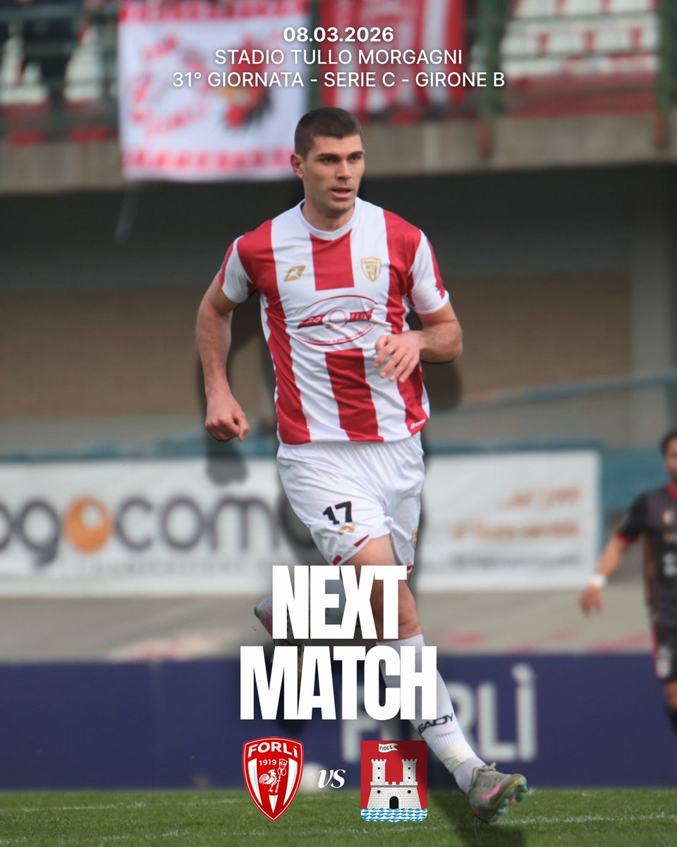 ForliFC's tweet photo. 𝐹𝑂𝑅𝐿𝐼’ 𝑉𝑆 𝐿𝐼𝑉𝑂𝑅𝑁𝑂

🗓️ 𝐃𝐨𝐦𝐞𝐧𝐢𝐜𝐚 𝟖 𝐦𝐚𝐫𝐳𝐨
⌚️ Ore 12:30
🏟️ Stadio Tullo Morgagni

🎟️ info biglietti su: https://t.co/wOEl1C5bxk https://t.co/3njWfIb79t