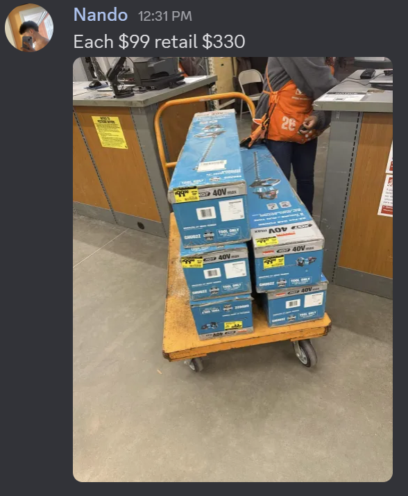 Pricerrors's tweet photo. This one was online…

But a member used our Free clearance tool and found these $330 trimmers ringing up $99 at his local Home Depot.

They’d been sitting there collecting dust 😵‍💫

These types of markdowns happen WAY MORE than people realize.

Create a free account and see for yourself.
https://t.co/9wOyqZPVE4 #ad