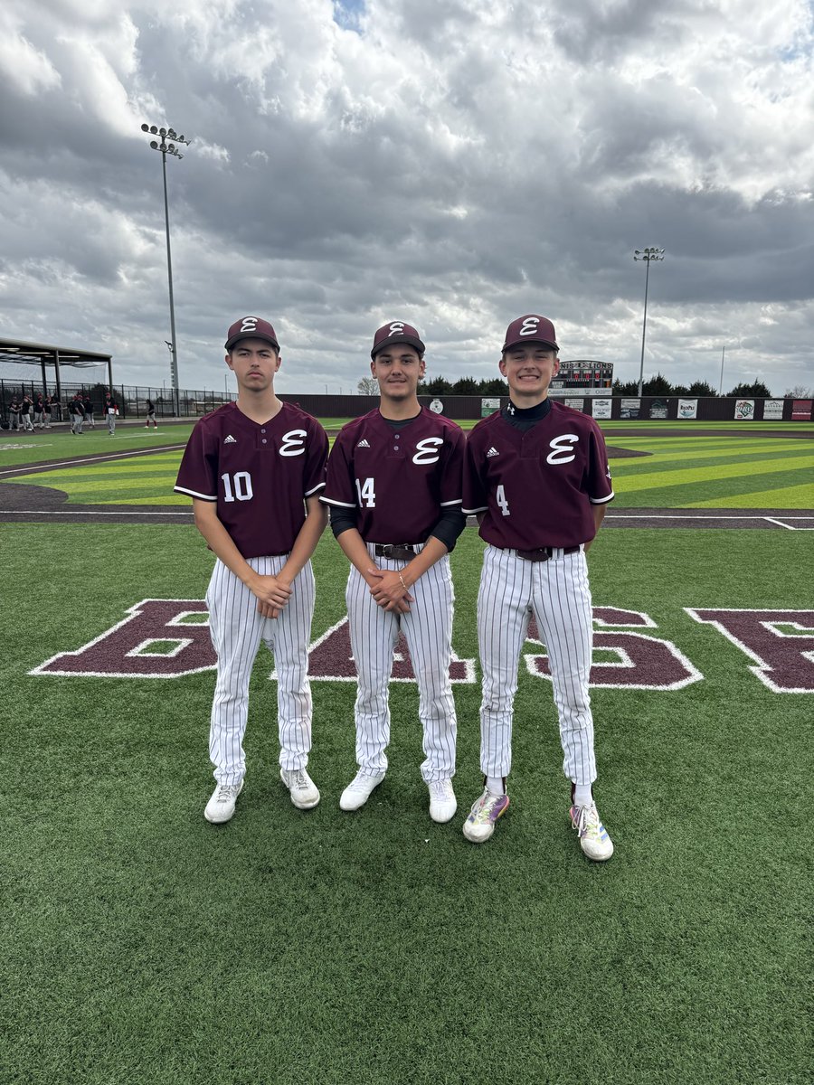 EnnisBaseball's tweet photo. Varsity FINAL:

Ennis: 8
Dallas Sunset: 0

W: Trace Cardona (3-0)
Players of the Game: Trace Cardona, Josh Enslin, and Logan Liska: COMBINED 1 HITTER SHUTOUT!

Ennis is now 12-1-1 on the year! The Lions play Waxahachie Life at 6:30 tonight to wrap up tournament season! https://t.co/VFv0qlRDFv