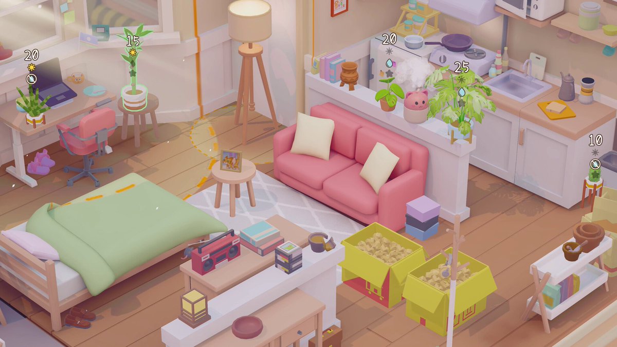 El otro día recomendé un juego para quienes disfrutaron Unpacking pero aquí tenéis otro: Urban Jungle 🌿

Está rebajadísimo (5,99€). Vas colocando plantitas según lo que necesitan hasta encontrarles el sitio perfecto.

Es súper bonito y además puedes acariciar al gato 💛