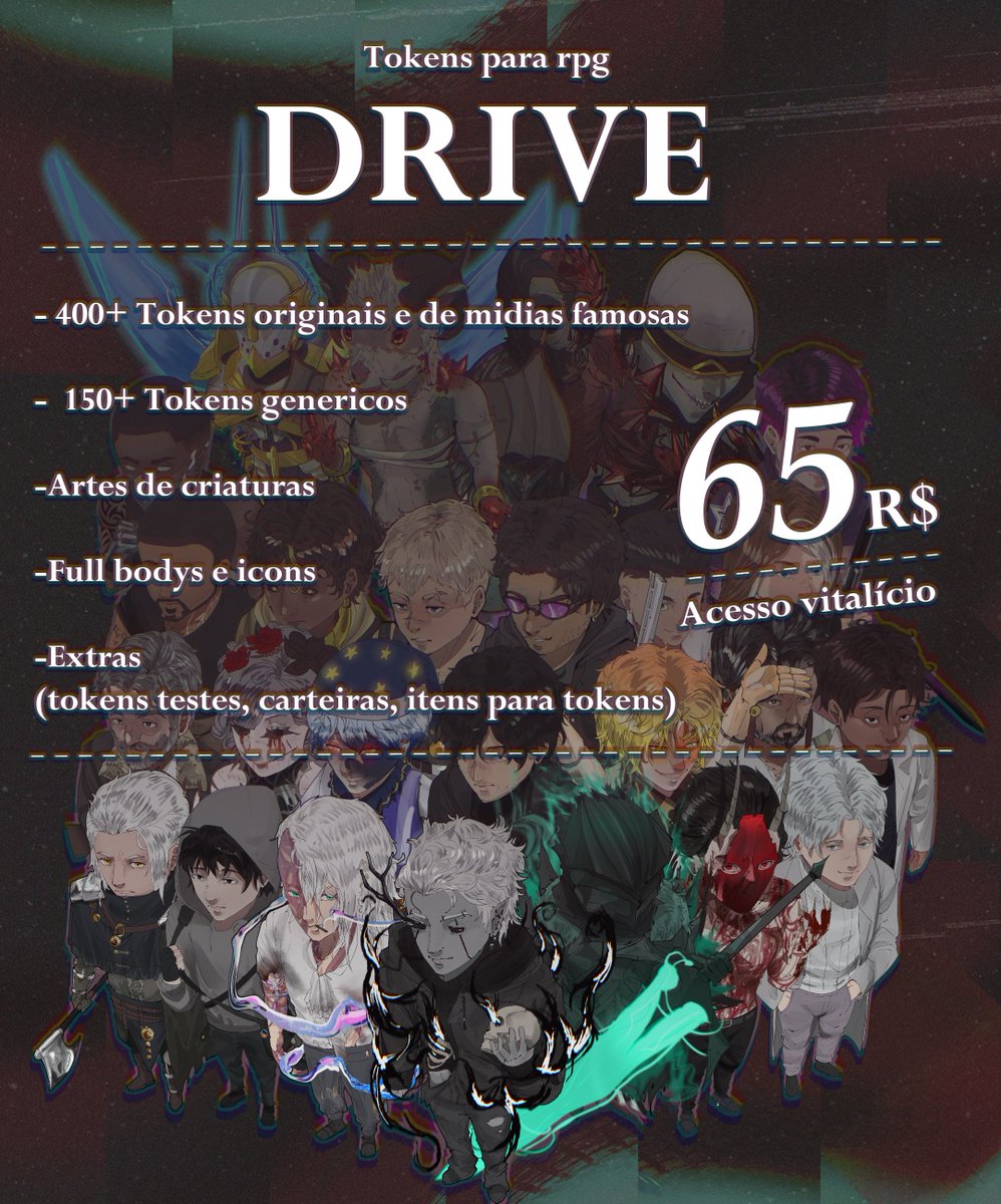 Kleudoartes's tweet image. Olá a todos! Estou voltando a ser mais ativo no twitter, então se tiver algum interesse em comissionar meu trabalho, é só chamar na DM!
Abaixo, os valores das minhas artes e do Driver que contém vários tokens.
#OrdemParanormal #ODP #ordemparanormalfanart #HEXATOMBE