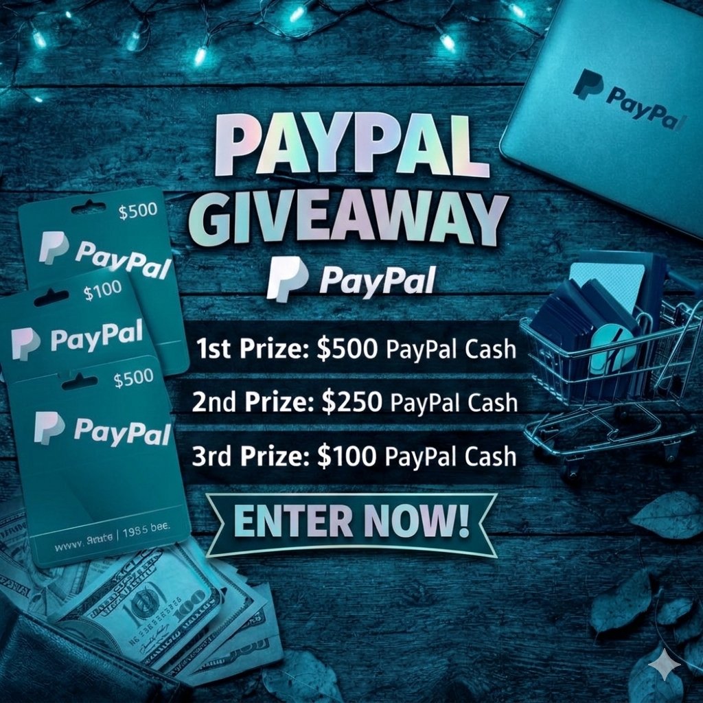 manoharbhabar1's tweet photo. 💰 PAYPAL $500 GIVEAWAY

Win FREE PayPal Cash instantly!
1st – $500
1st – $250
3rd – $100

Real winners. Real money. No tricks.

Follow me: @manoharbhabar1 
(so I can DM you)
Like and Retweet
Reply ✉️ “PAYPAL”

Winners announced soon ⏳ https://t.co/eGR8poUmwM