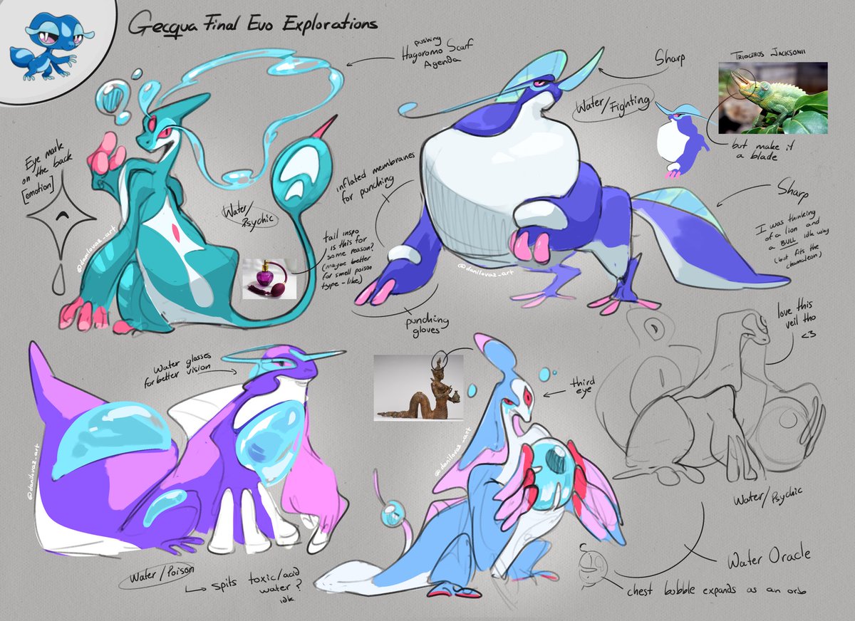 danilovaz_art's tweet photo. These are my first takes on Gecqua final evo !

Just for the record, I'm not a fakemon nor concept artist,,, I just wanted to have fun playing around with some ideas, concepts and shapes that I had in mind <3

#PokemonWindsWaves https://t.co/792Yh501bQ