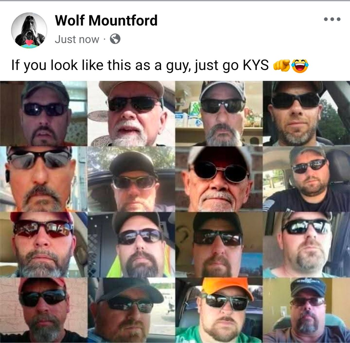 WolfMountford's tweet image. #GenericMales #BasicBitch #Ballcap #CheapBeard #Bald #Normies #Fag
