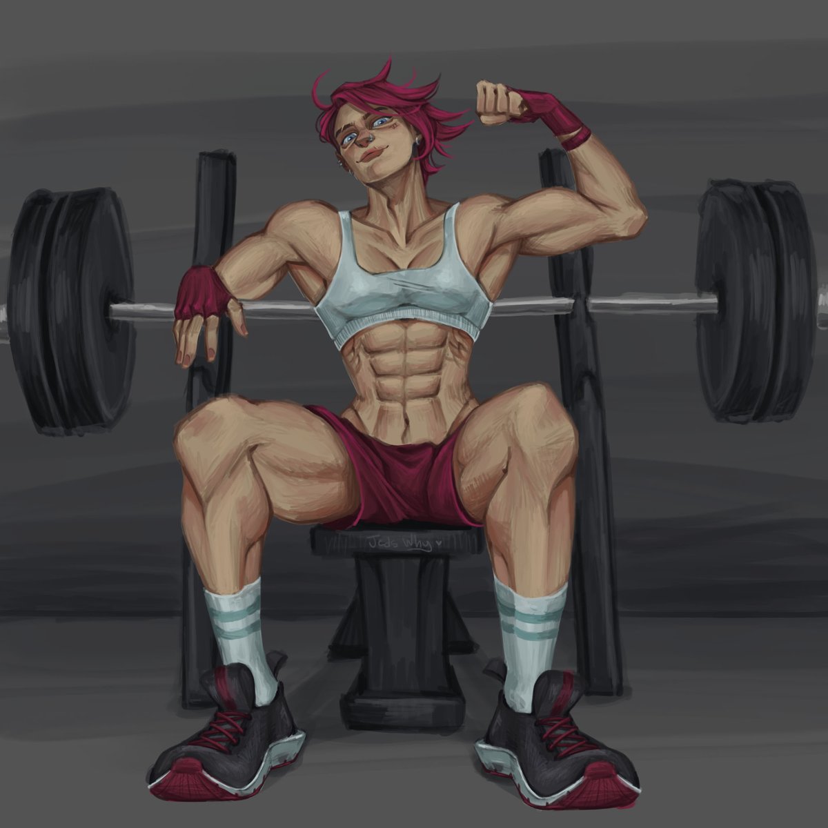 CoisaJulia's tweet photo. Vi arm day ! Dia de braço da linda
 
#viarcane #arcanefanart #vi #art #drawing #fanart #gymgirl https://t.co/vDlS6gAEs3