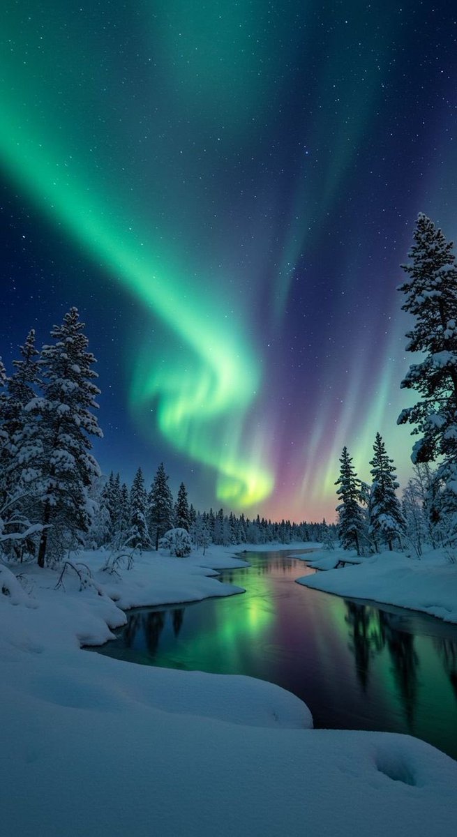 purenature_1's tweet image. Northern lights 🌌🩵❄️ #AuroraBorealis