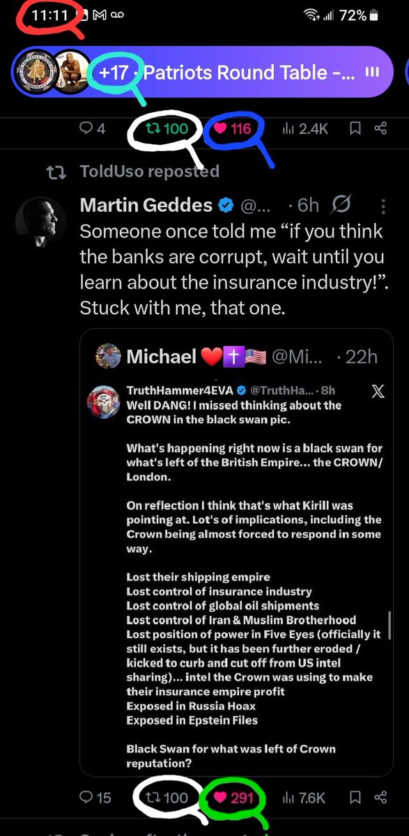 DeanDavis33's tweet image. 🐸1️⃣7️⃣ #Seventeen 
1️⃣1️⃣6️⃣ #OneOneSix 🐇
2️⃣9️⃣1️⃣ #TwoNineOne 
1️⃣0️⃣0️⃣ #OneHundred
1️⃣1️⃣🪞 #ElevenEleven 
🎰 #WhatAreTheOdds 🪽