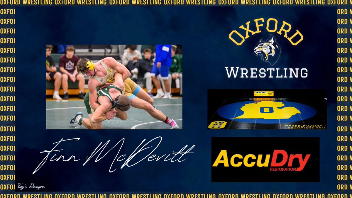 OxfrdWrstlng's tweet photo. MHSAA STATE CHAMPIONSHIPS
FORD FIELD
Consolation Round 1
175
#9 Finn McDevitt v
#14 Carter Sanchez-Puebla @ Troy
FINN WINS BY FALL
And continues to #BattleBack
Thru the Consis
❤️💙💛💪❤️
#ItsNotForEverybody
#ClimbThePodium
@athletic_oxford https://t.co/JVdzcsD2oz