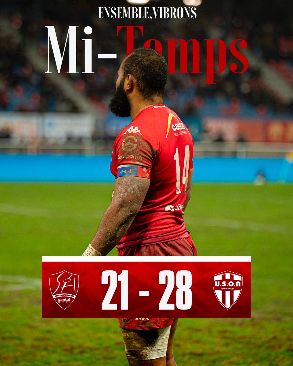 SArugbyofficiel's tweet photo. ⏸️𝐌𝐈-𝐓𝐄𝐌𝐏𝐒
C’est la mi-temps à Jean Alric, l’entame fût difficile, mais le Stade n’est qu’à sept points de son adversaire du soir.
Il faudra une grosse seconde mi-temps pour retourner les Nivernais.
SA🔴🔵 21-28 USON
#ALLEZLESA #Bienplusquunmaillot #SAUSON https://t.co/NGZJ14LqEC