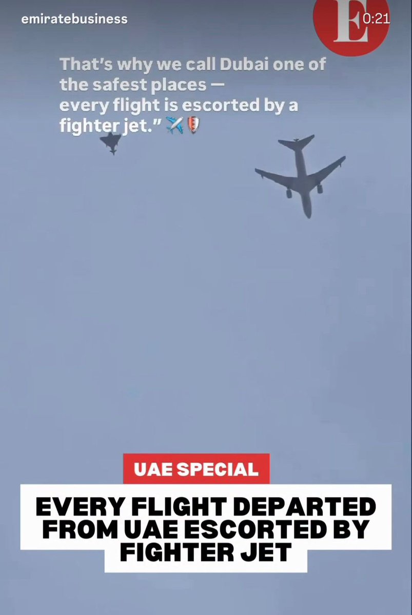 theovalich's tweet photo. @AirlinePilotmax This. UAE USA France - their jets are protecting the planes through safe corridors. https://t.co/cW2y84UeYU