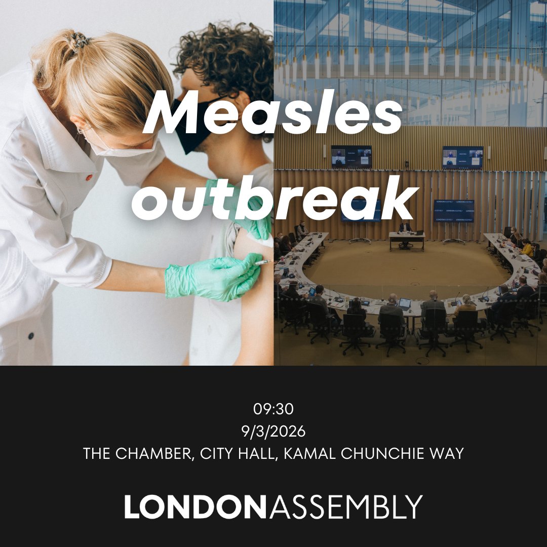 LondonAssembly's tweet photo. On Monday, #AssemblyHealth will hold an extraordinary meeting to examine the impact of a recent Measles outbreak largely affecting North London. https://t.co/uh3hrc9zdm
@EmmaBest22 https://t.co/4YZP2VVGrb
