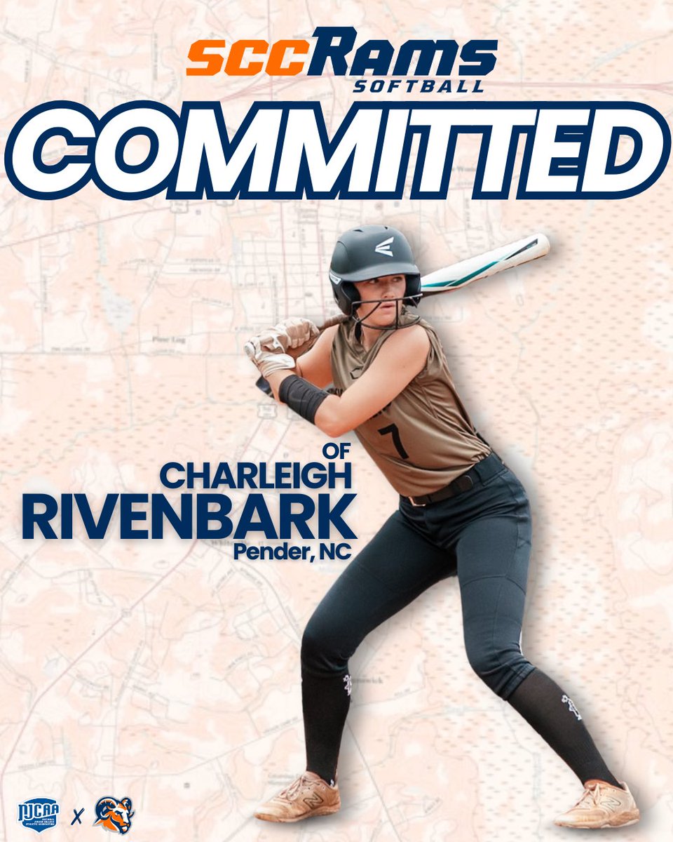 SCCNCAthletics's tweet photo. We are excited to welcome Charleigh Rivenbark to the SCC Softball Team! 

Charleigh is an outfielder from Pender High School. She chose SCC because of Coach Morgan’s belief in her. 

Welcome to the #Ramsfam Charleigh! 🐑🥎

#SCCNCRams  #SCCAthletics #SCCSoftball https://t.co/D6SSNfEfPP