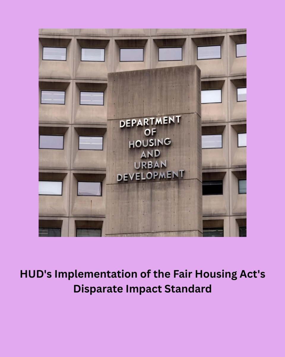 FairHousingCLC's tweet photo. HUD Rescinds Disparate Impact Regulations. https://t.co/V85vZRz1IW