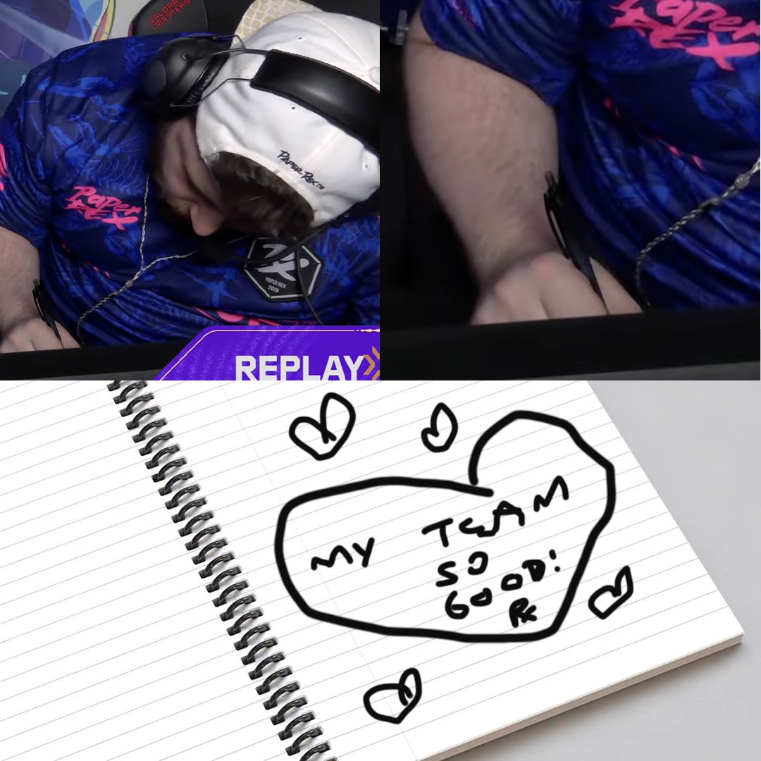 pprxteam's tweet photo. what wendler writes in his notebook <3

#VALORANTMasters https://t.co/q8INe294FJ