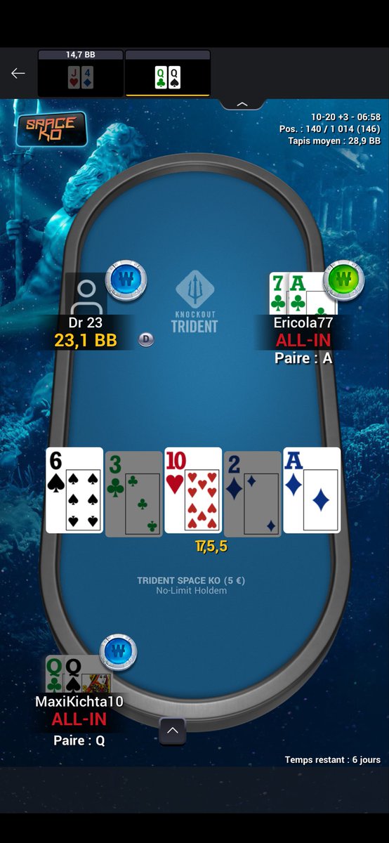 azzzer_59's tweet photo. @Winamax Vous trouvez ça normal de prendre dès dinguerie toujours à la river 
Les 80/20 qui passe jamais , les one out qu’on se prend tout le temps ? 
Les quinte ventrale qui tombe à chaque fois ? 
Vous perdez un joueur ! 
Site nul nul ! 
Me parlais pas de variances ! 
Merci ! https://t.co/38e6J70st6