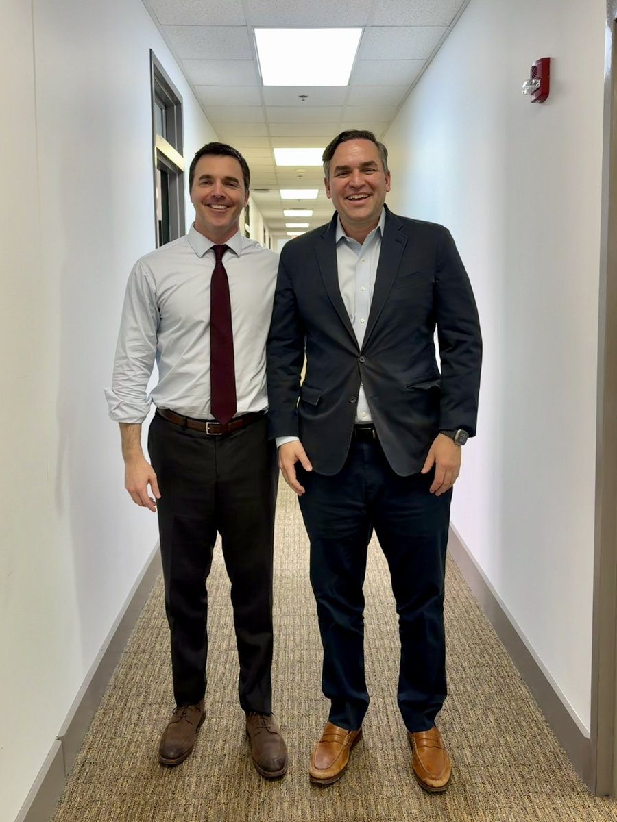 WileyNickel's tweet photo. Great to visit with NC Attorney General @JeffJacksonNC.

We talked about working together to strengthen public safety, tackle the fentanyl crisis, and ensure accountability in our justice system.

Looking forward to partnering with his office as Wake County’s next DA. #ncpol https://t.co/Rls9euMSri