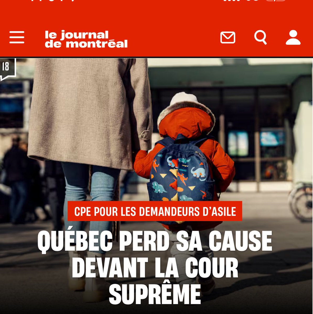 olivier_primeau's tweet photo. Vous êtes d’accord avec la décision de la cour suprême du Canada ? 

La Cour suprême du Canada vient de trancher : le Québec ne peut plus refuser l’accès aux garderies subventionnées (CPE) aux demandeurs d’asile.

Le gouvernement du Québec voulait donner priorité aux citoyens et aux résidents permanents dans un réseau déjà saturé. La Cour suprême a jugé que cette règle était discriminatoire, notamment parce qu’elle touche davantage les femmes, qui ont souvent la responsabilité des enfants et qui ont besoin d’une garderie pour pouvoir travailler.

Résultat : le Québec perd sa cause, et les demandeurs d’asile pourront maintenant avoir accès aux places subventionnées comme les autres familles.

Dans un contexte où des milliers de familles québécoises attendent déjà une place en garderie, cette décision risque de faire énormément réagir. #Quebec