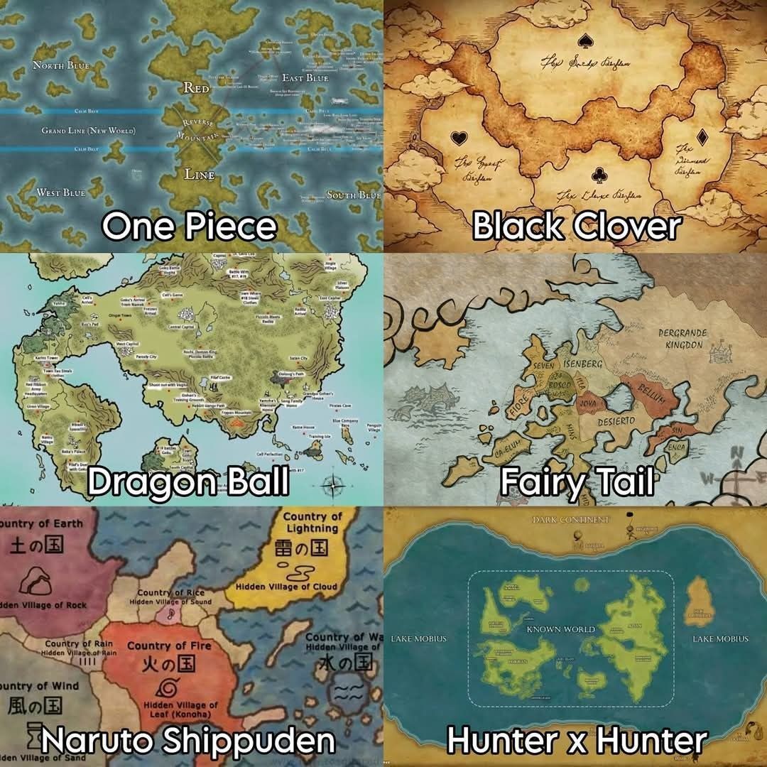 World maps in anime