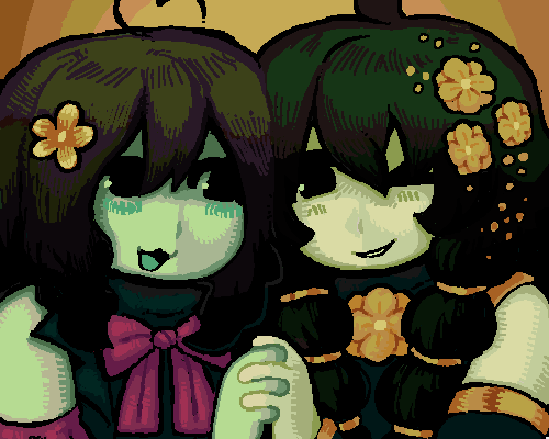 lof04's tweet photo. For the lovely @pablcoiso ! It's their sona and Bloom from Terror Realm :-) https://t.co/AOXjM1PrgO