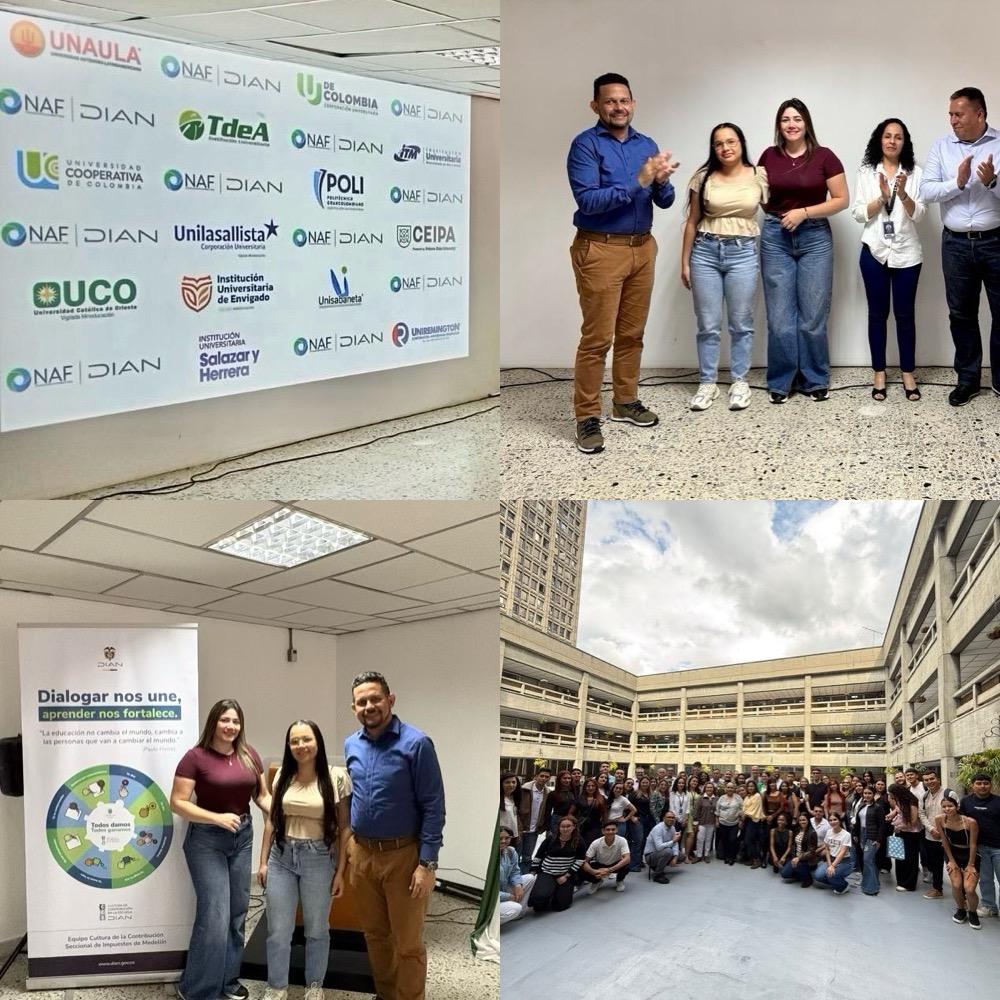 Punto NAF Tributario de la Institución Universitaria Salazar y Herrera, desarrollado en convenio con la DIAN, continúa consolidándose como un espacio de aprendizaje práctico y proyección social para los estudiantes del programa de Contaduría Pública.